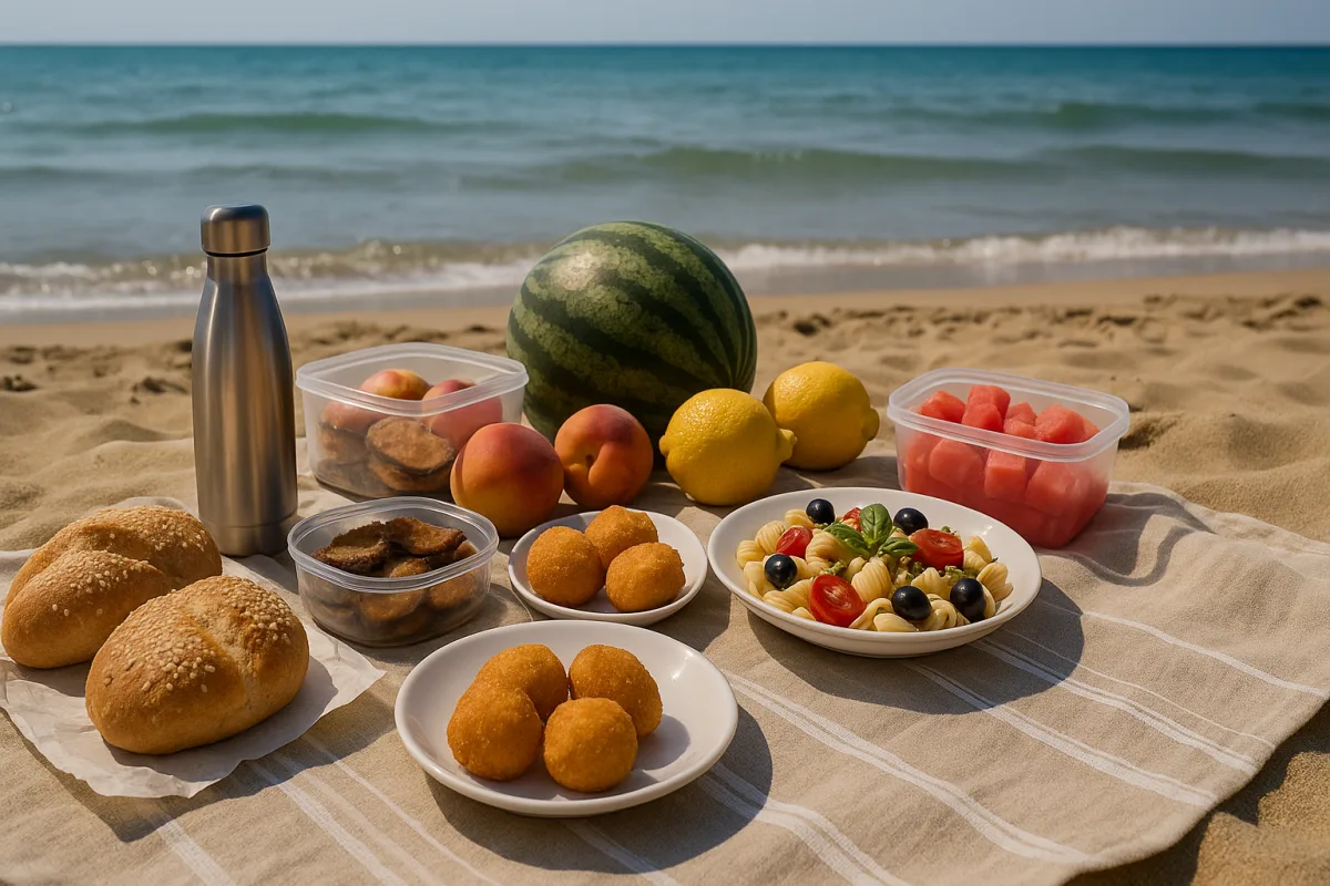 Il pranzo in spiaggia di fine luglio: fresco, siciliano, senza frigo portatile