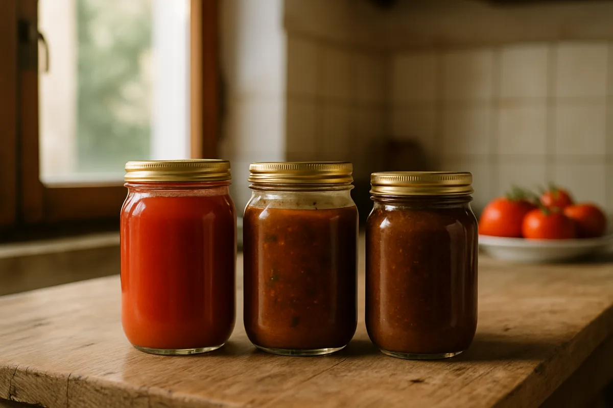 Cosa cambia davvero tra salsa, passata e conserva di pomodoro
